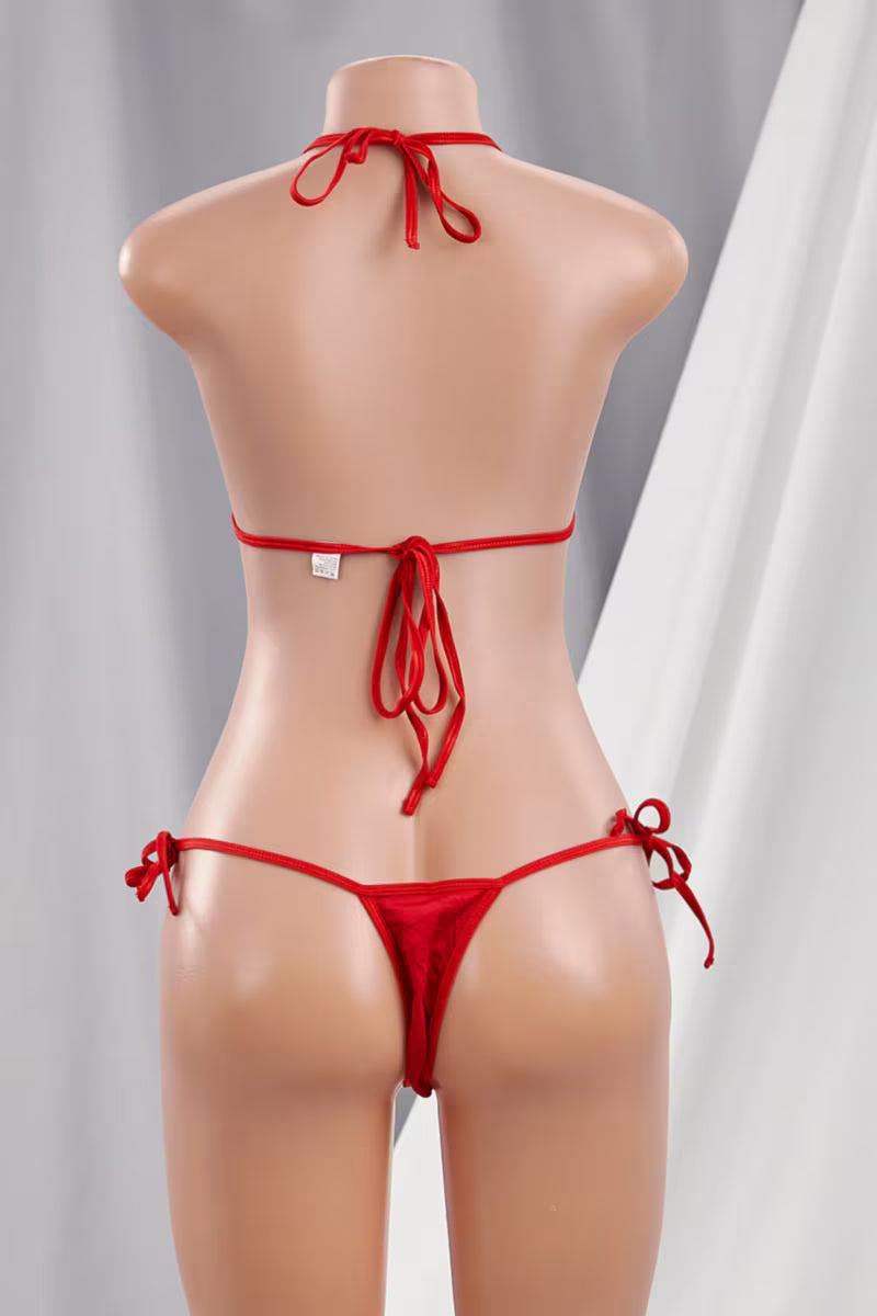Red heart lingerie styled as romantic Valentine’s stage wear
